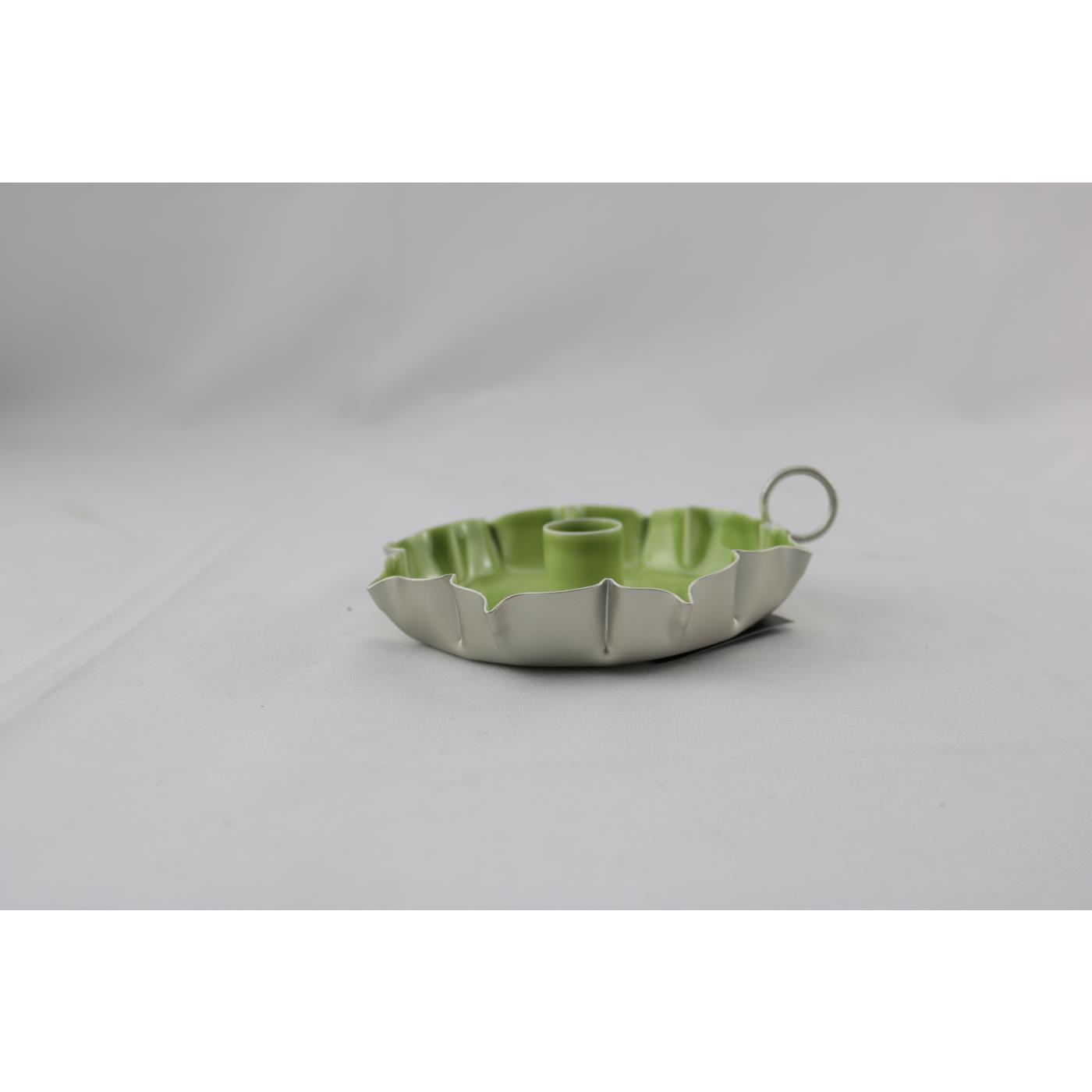 Kandelaar groen 14x13x4cm